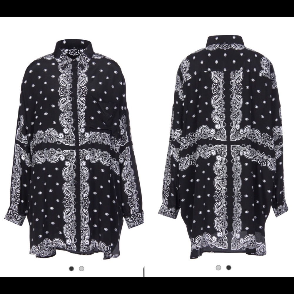 Ooh🔥 KENDALL + KYLIE S Silk Tunic Top Shirt Dress
